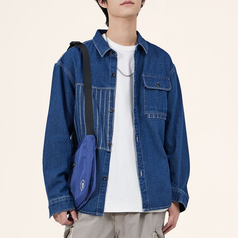 Men'S Fashion Now - 남성용 한국 시크 턴다운 칼라 포켓