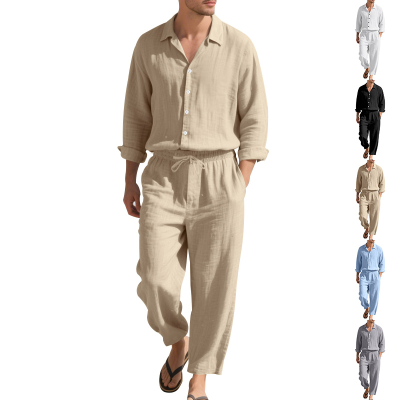 Men'S Fashion Essentials 2025 - 2025 사계절 리넨 남성 정장 캐주얼