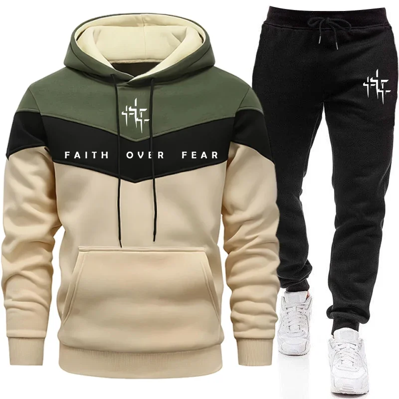 Faith Over Fear 남성용 트랙수트 후드 티셔 - Men'S Fashion Hoodie 리뷰 및 가격