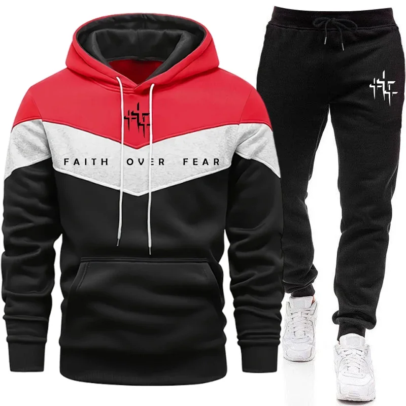 Faith Over Fear 남성용 트랙수트 후드 티셔 - Men'S Fashion Hoodie 리뷰 및 가격