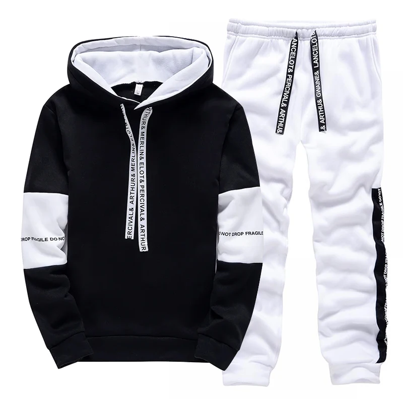 블랙 화이트 남성 운동복 패션 캐주얼 후드 티셔츠 야외 - Men'S Fashion Hoodie 리뷰 및 가격