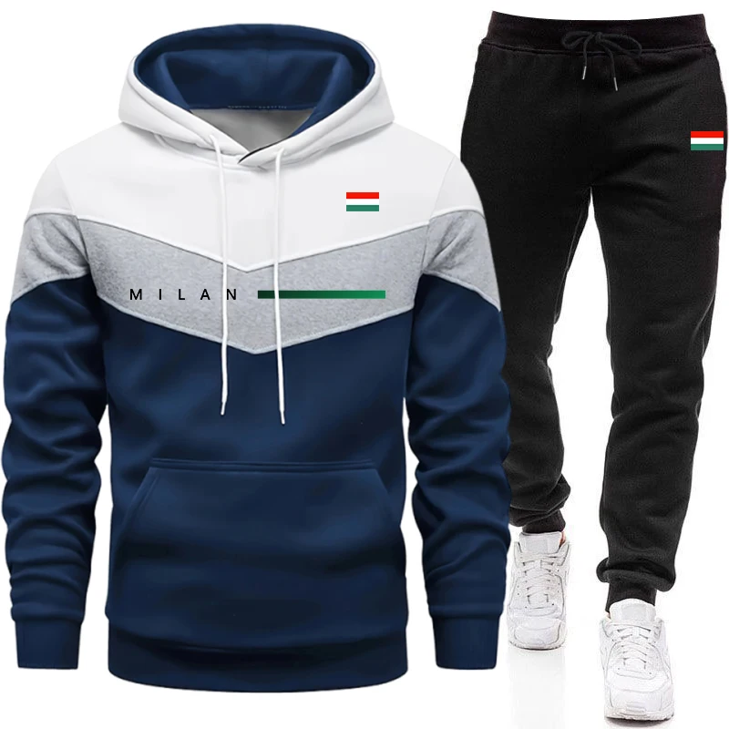 이탈리아 패션 남성 후드티 세트 데일리 캐주얼 스포츠  - Men'S Fashion Hoodie 리뷰 및 가격