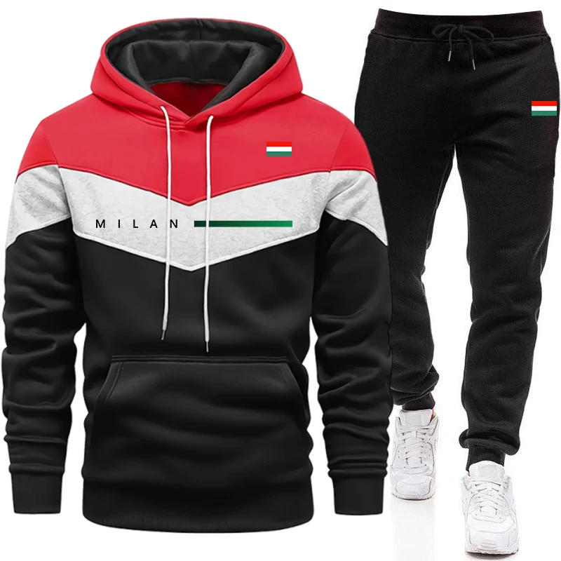 이탈리아 패션 남성 후드티 세트 데일리 캐주얼 스포츠  - Men'S Fashion Hoodie 리뷰 및 가격