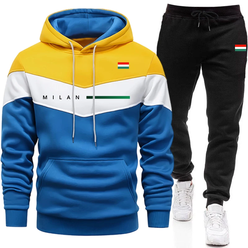 이탈리아 패션 남성 후드티 세트 데일리 캐주얼 스포츠  - Men'S Fashion Hoodie 리뷰 및 가격