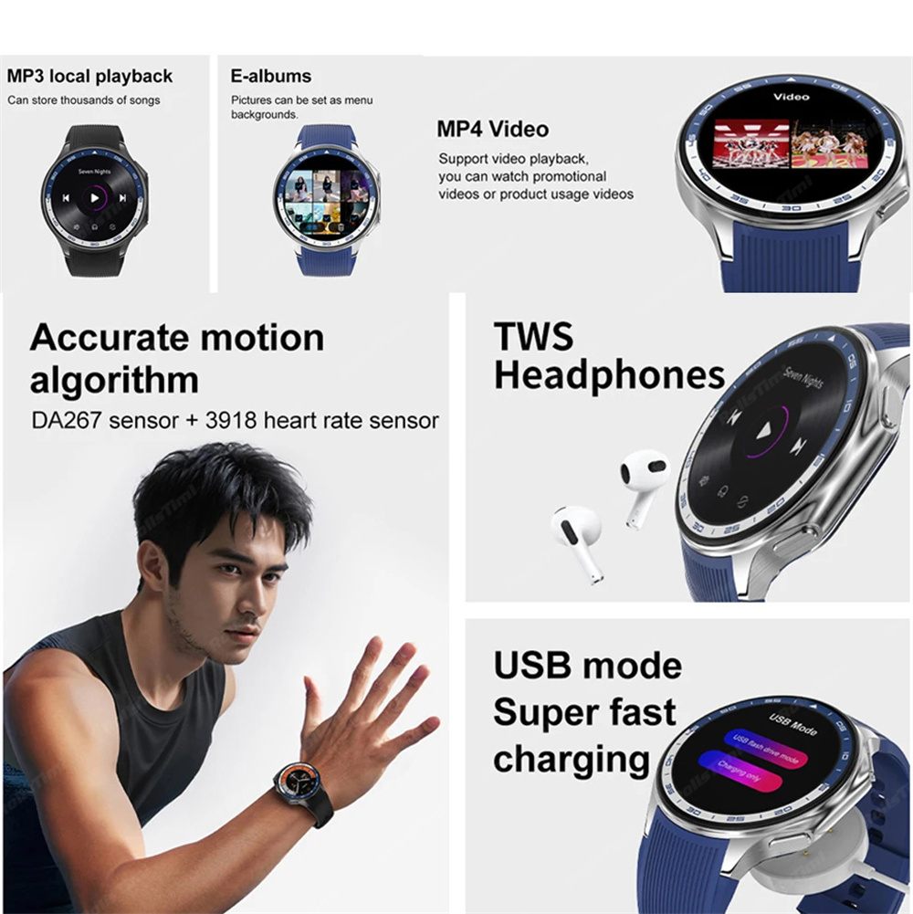 1.43 AMOLED 스마트 시계 3D 서라운드 비전  - Men'S Fashion X 리뷰 및 가격