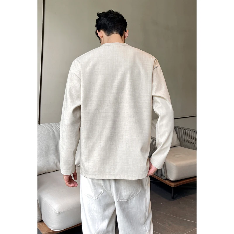 남성 캐주얼 인조 린넨 헨리 티셔츠 긴소매 3버튼 플래 - Mens Fashion Summer 리뷰 및 가격