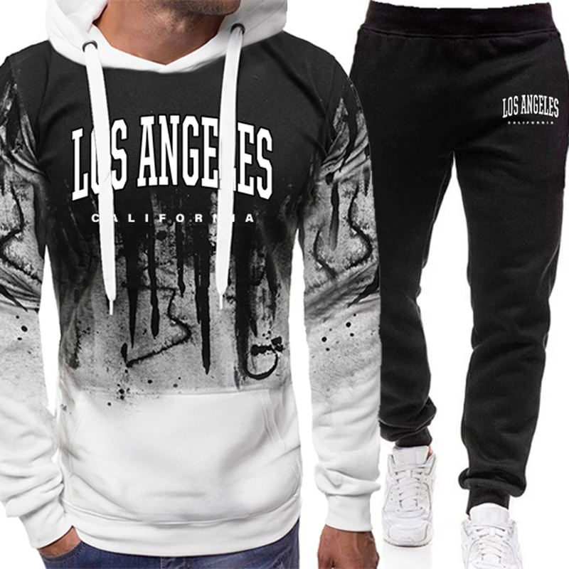 패션 남성 트레이닝복 프린트 캐주얼 잉크 스플래시 스웨 - Men'S Fashion Hoodie 리뷰 및 가격