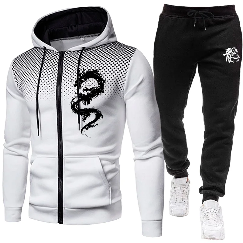 남성용 파리 드래곤 패턴 패션 프린트 세트 투피스 세트 - Men'S Fashion Hoodie 리뷰 및 가격