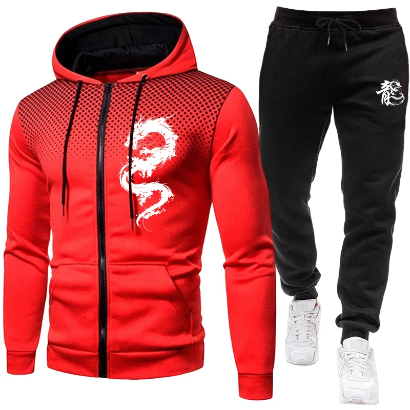 남성용 파리 드래곤 패턴 패션 프린트 세트 투피스 세트 - Men'S Fashion Hoodie 리뷰 및 가격