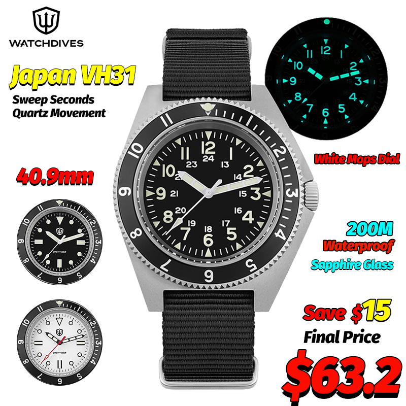 Watchdives WD1972 쿼츠 시계 사파이어 빛 - Men'S Fashion Box 리뷰 및 가격
